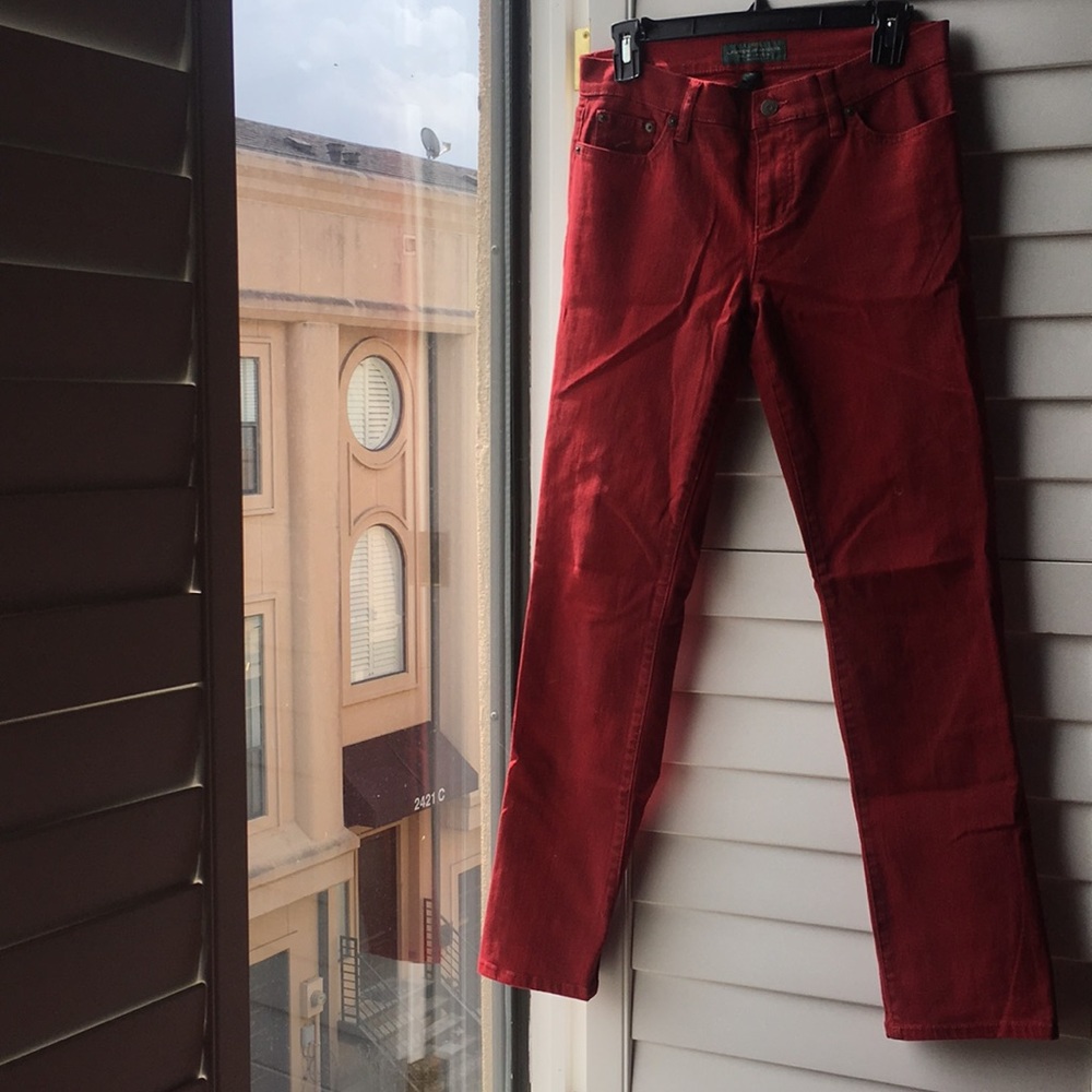 Red stretch cotton Ralph Lauren jeans